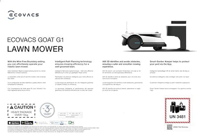 ECOVACS GOAT G1 Mähroboter ohne Begrenzungskabel für Gärten bis 1600 qm