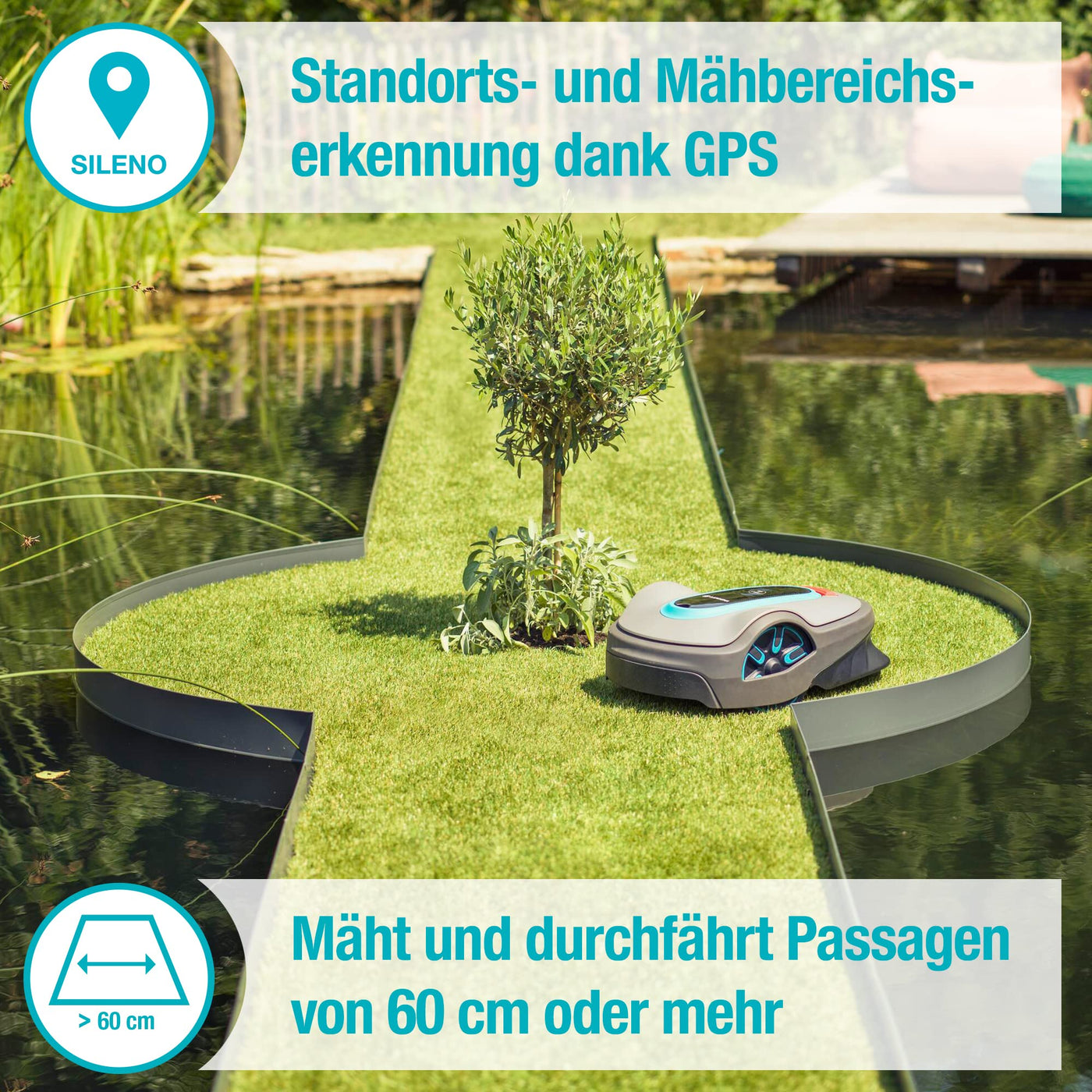 Gardena Mähroboter smart SILENO Life 1500 m² Set