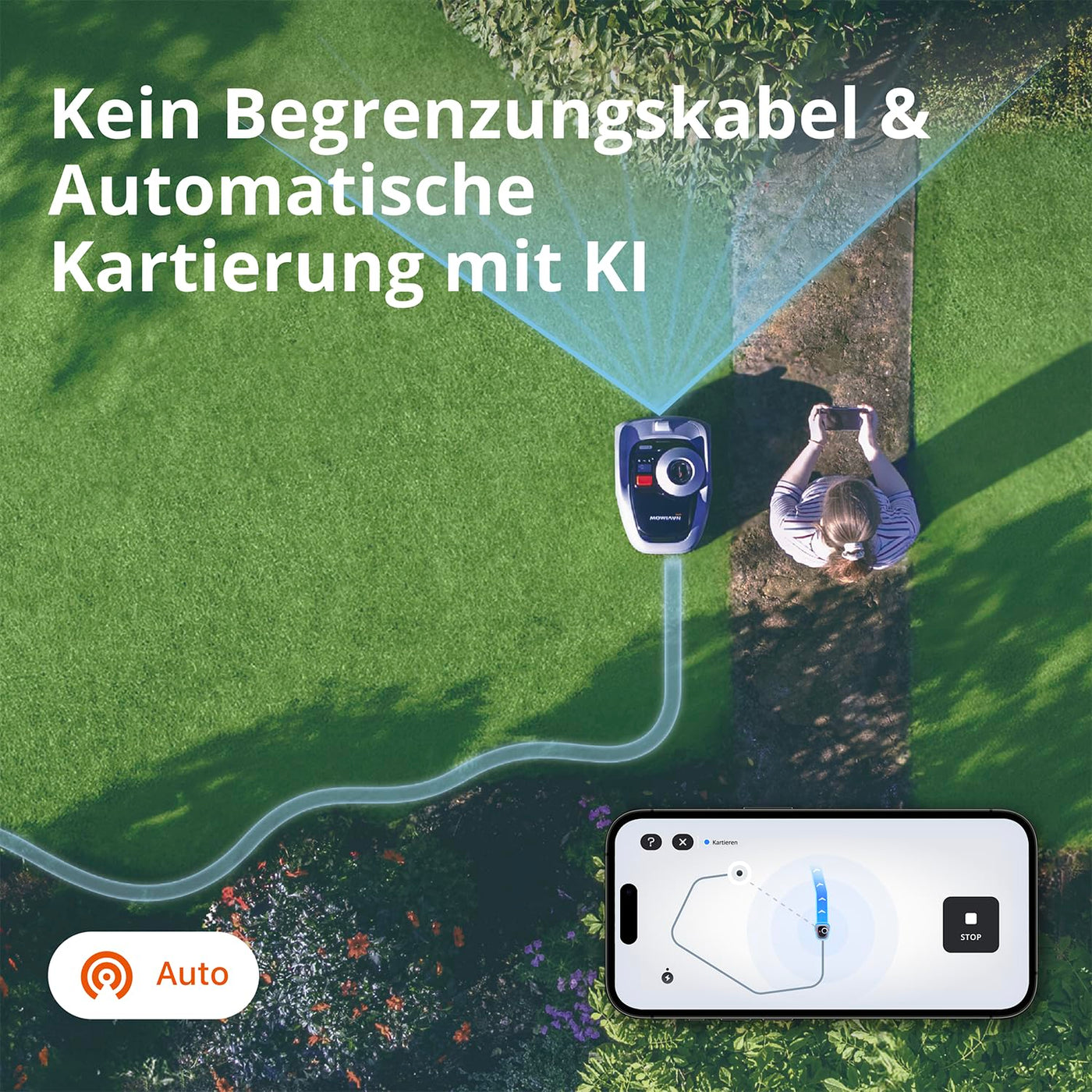 Navimow i105E Mähroboter ohne Begrenzungskabel 500 m²